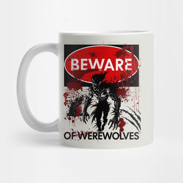 Beware of Werewolves sign by HolidayBug